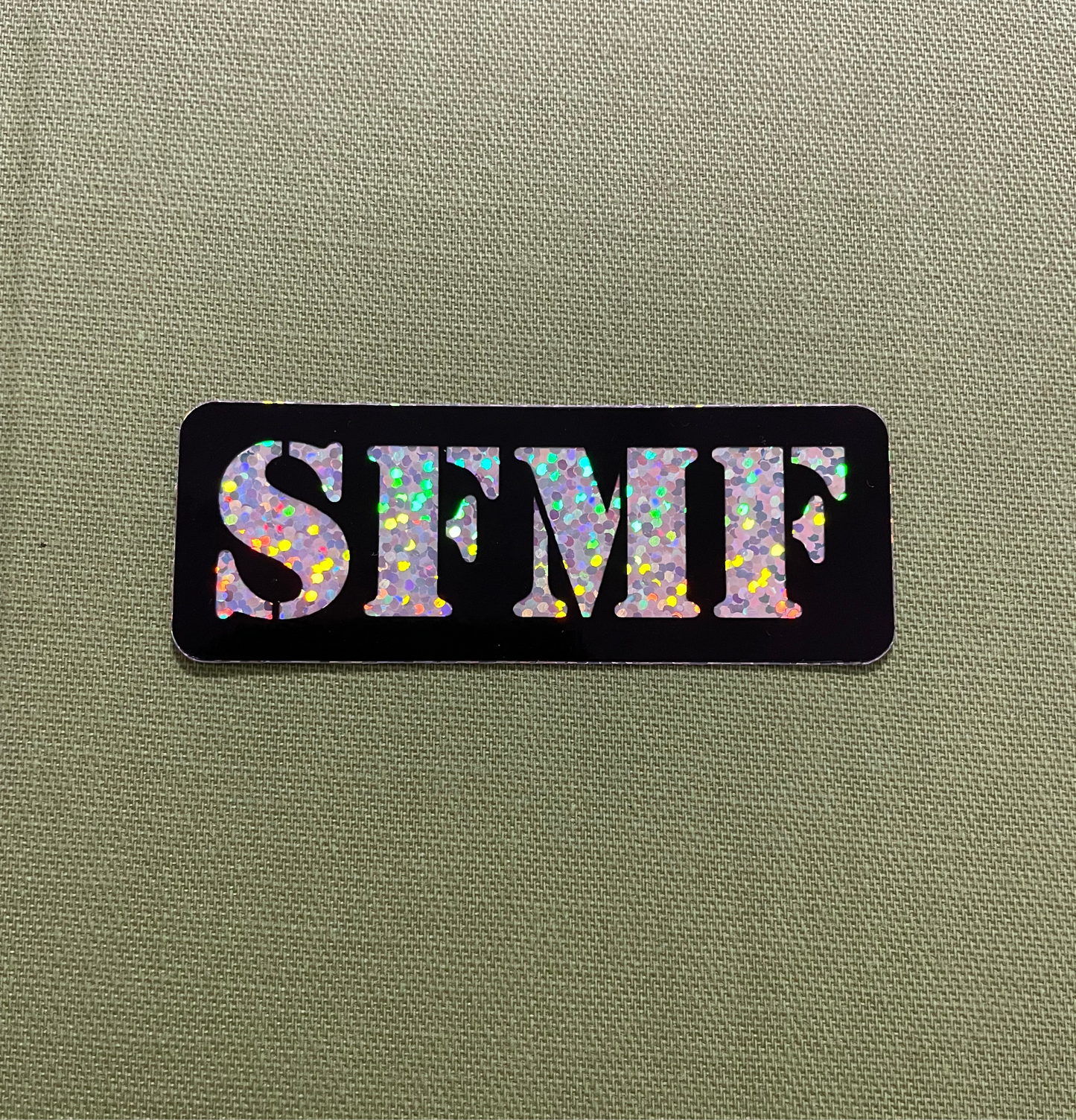 #010  "SFMF" glitter sticker